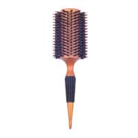 EUREKA 28044-W94-LBR Professional  Boar Bristle Nylon Pins Round Brush Wooden Hair Brush